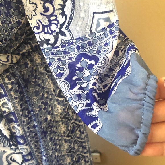 Bikbok boho print chiffon maxi dress - Picture 3 of 8